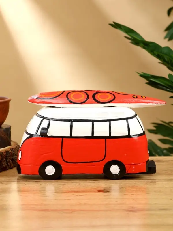 Копилка &laquo;Микроавтобус&raquo;, 24&times;12&times;13.5 см, дерево, красный