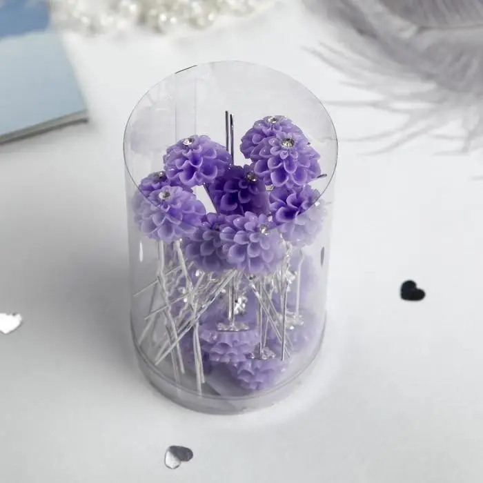 Шпилька для волос &laquo;Цветок объёмный&raquo;, МИКС