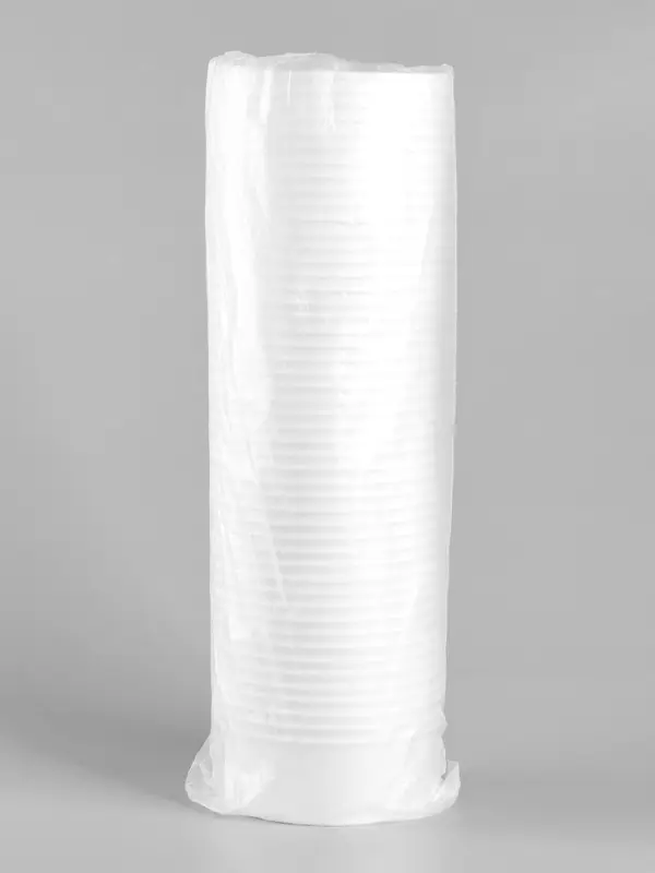 Тарелка (Контейнер без крышки) одноразовая глубокая "Белая" картон, 750 мл