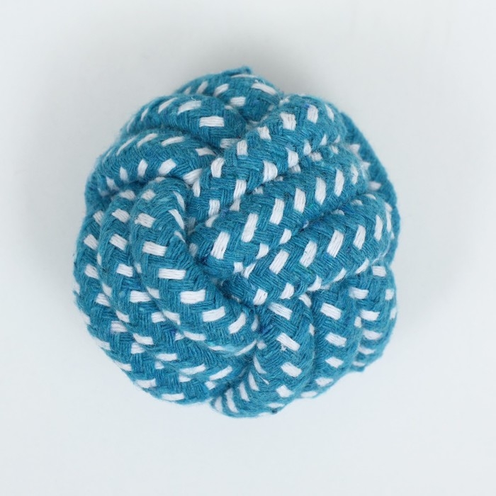 Мячик из каната, до 50 г, 6 см, синий