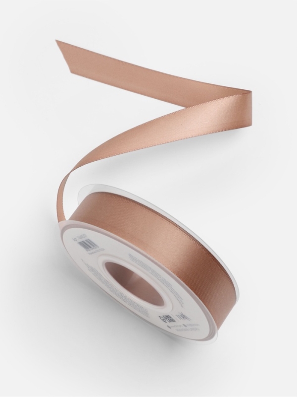 Лента атласная двухсторонняя №812 20мм*25&plusmn;1м телесный TR