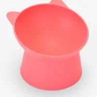 Миска для животных КИСА  0,2л, Soft-touch, розовый