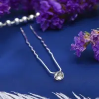 Шпилька для волос &laquo;Мини&raquo;, кристалл, серебро