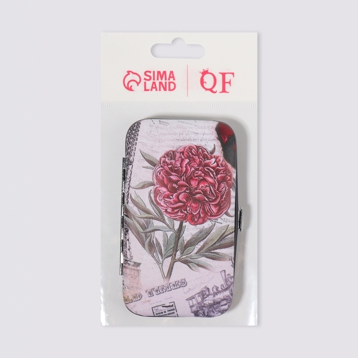 Набор маникюрный &laquo;Пейзаж&raquo;, 6 предметов, в футляре, рисунок МИКС