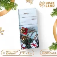 Коробка для шоколада без окна &laquo;Елка с игрушками&raquo;, 17.1&times;8&times;1.4 см