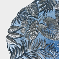 Тарелка стеклянная &laquo;Арабис&raquo;, d=28 см, цвет голубой