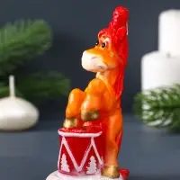 Свеча фигурная "Лошадка цирковая" 4,5х6х11 см, цв. золотой