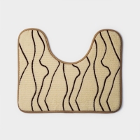 Коврики для ванной и туалета Доляна Lightning, 2 шт: 40&times;50 см, 50&times;80 см, цвет бежевый