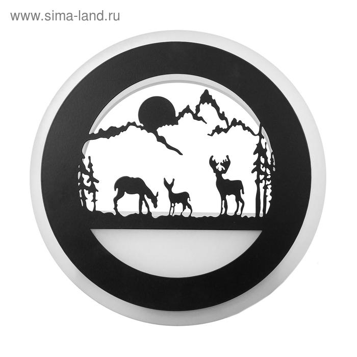 Бра "Олень" LED 24Вт 3000-4000К черный 22х3,5х22 см