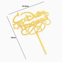 Топпер для торта &laquo;С днем рождения&raquo;, золотой