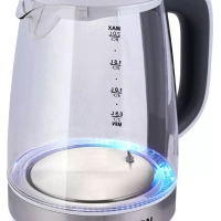 Чайник HYK-G8880 2л. 2200Вт серый-серебристый