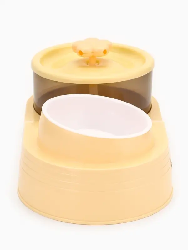 Фонтан для животных с миской, 34&times;17.5&times;11.5 см, бежевый