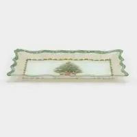 Блюдо прямоугольное "Рождественская ель" 25х15 см