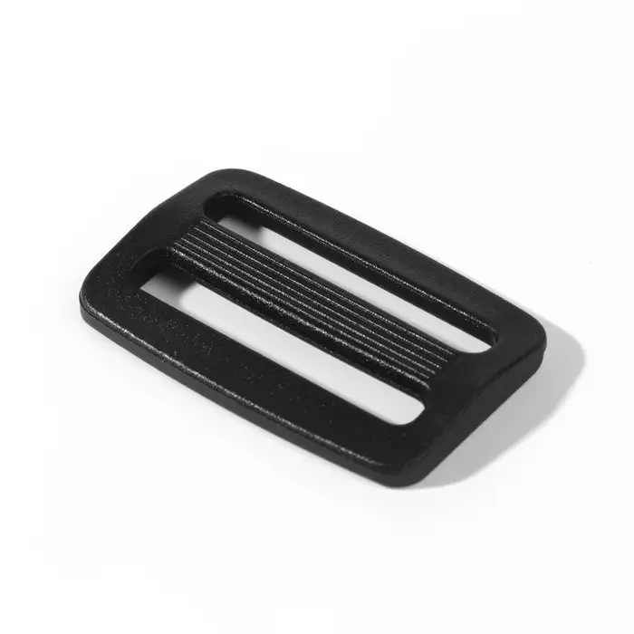 Пряжка регулирующая, двухщелевая, вн. ширина=30 мм, s=4 мм, 10 шт., чёрная