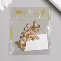 Декор для творчества металл, эмаль "Разноцветная бабочка" МИКС 1,5х2,5 см