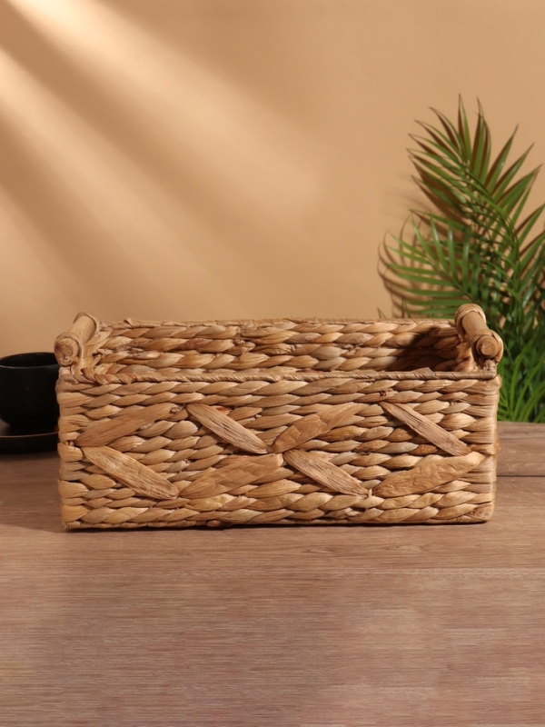 Корзина плетеная 35x20x15 см, водный гиацинт