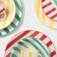 Тарелка Доляна "Райе" 19см, 19,5х2, цвет зеленый