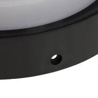 Светильник светодиодный, 24 Вт, IP54, 4000К, 220 В, круг, черный