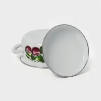 Кастр.сфер. 1.5л (белая)Вишневый сад