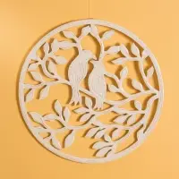 Панно "Птички" МДФ, 40х40х1 см, цв. белый