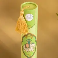 Благовония в тубусе "Жасмин и Шафран" 30 штук с деревянной подставкой