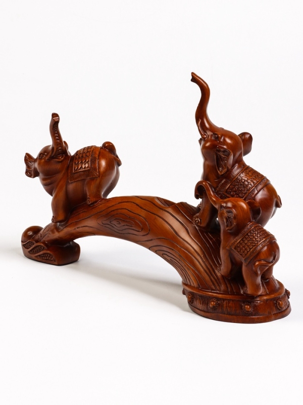 Подставка для бутылки "Два слона" под дерево, 36х10х25см