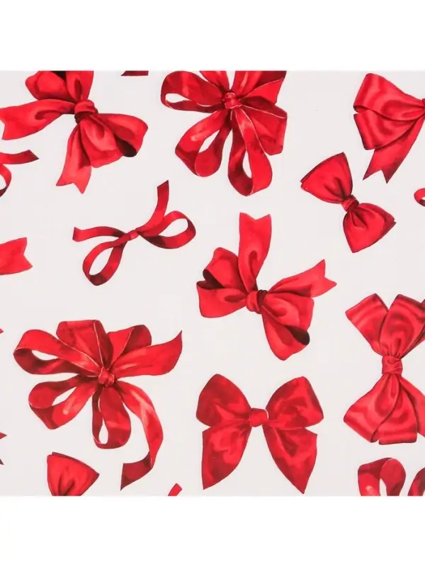 Бумага упаковочная глянцевая &laquo;Банты&raquo;, 50 х 70 см