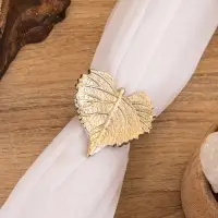 Кольцо для салфеток "Кленовый лист" алюминий 6х7х5 см