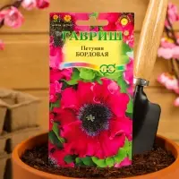 Семена цветов Петуния "Бордовая", ц/п,  бахромчатая, О, пробирка, ц/п, 7 шт.