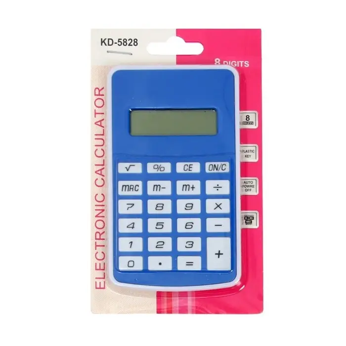 Калькулятор карманный 08-разрядный 5828 корпус синий