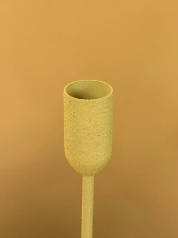 Подсвечник на 1 свечу текстурный "Оливковый" 8х8х15,5 см