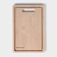 Доска разделочная с желобом Доляна &laquo;Классика&raquo; 30&times;20&times;0,8 см, массив берёзы