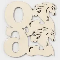 Подставка под горячее Доляна &laquo;Новый год 2026&raquo;, 9&times;8 см, дерево