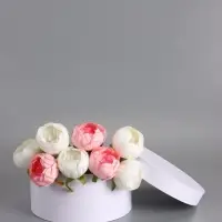 Коробка круглая белая, 25 х 12 см