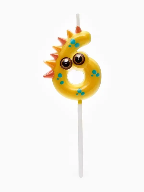 Свеча для торта цифра 6 &laquo;Зверюшка&raquo;, 5 см