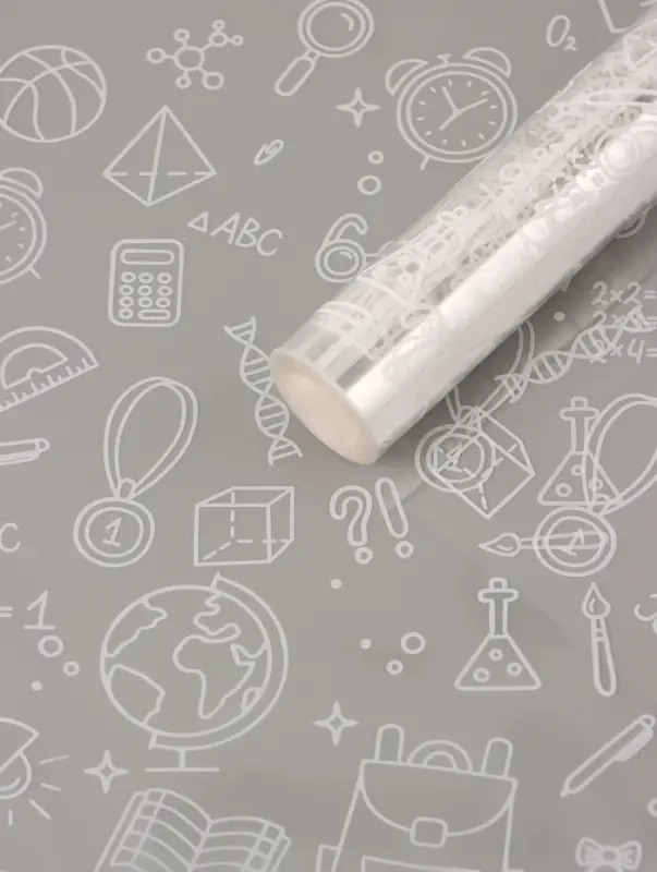 Пленка для цветов "Школьная пора" белая 0,7 х 8.2 м, 40мкм