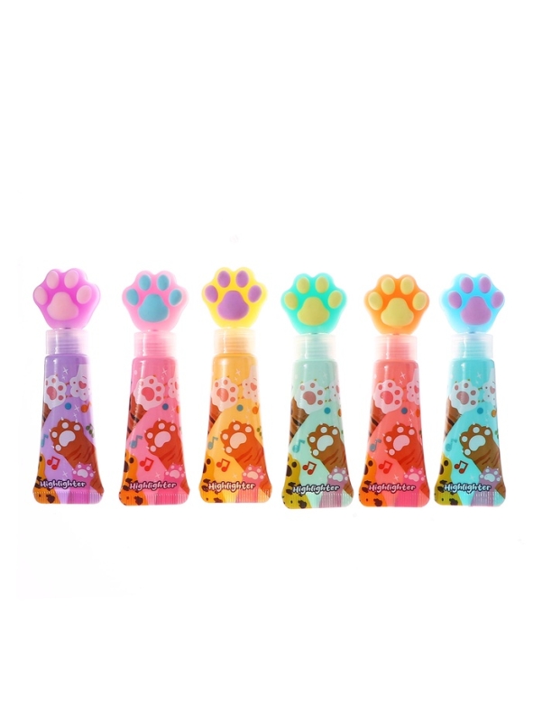 Маркер-текстовыделитель Лапка МИКС (штрихкод на штуке)