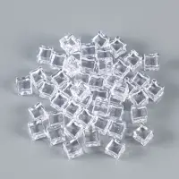 Декор пластик "Льдинка" (набор 50 шт, 150 гр) 14 мм, прозрачный