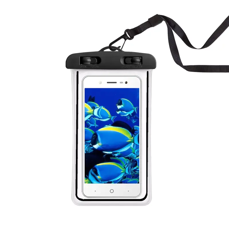 Чехол влагоустойчивый max 6,7" светящийся черный