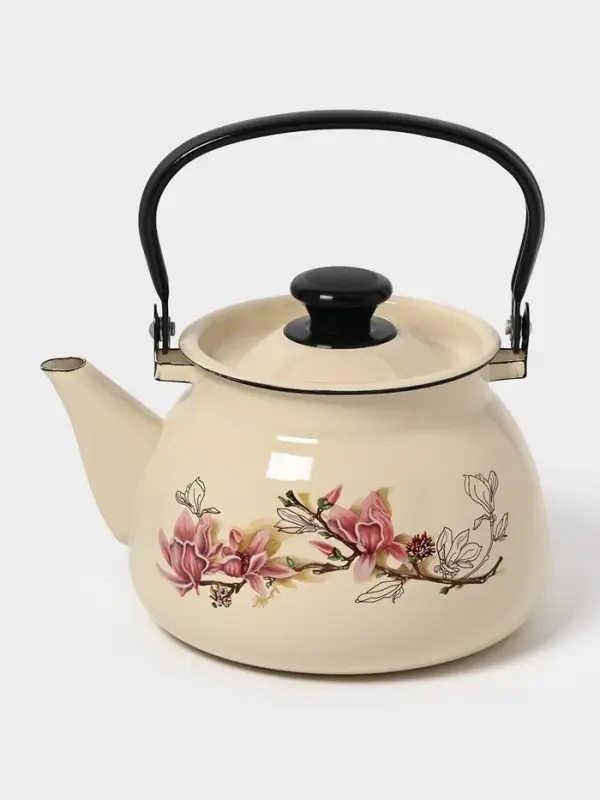 Чайник сферич. с мет.р. 3л (слоновая)Магнолия