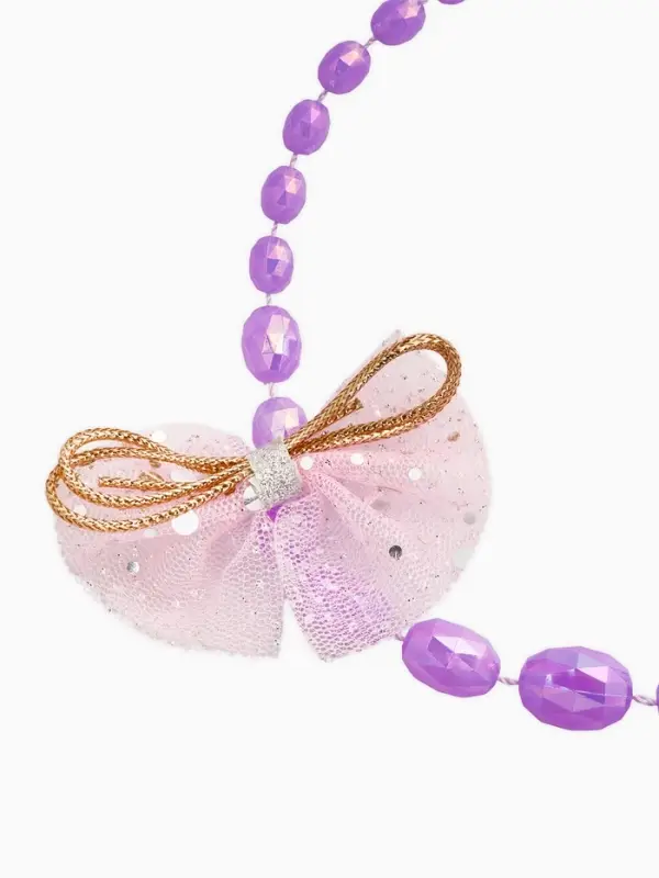 Бусы детские Выбражулька &laquo;Бант&raquo;, граненые бусины, 40 см, цвет сиреневый