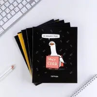 Тетрадь в клетку, 48 л., А5, на скрепке, блок №1 &laquo;Персонажи приколы&raquo; МИКС