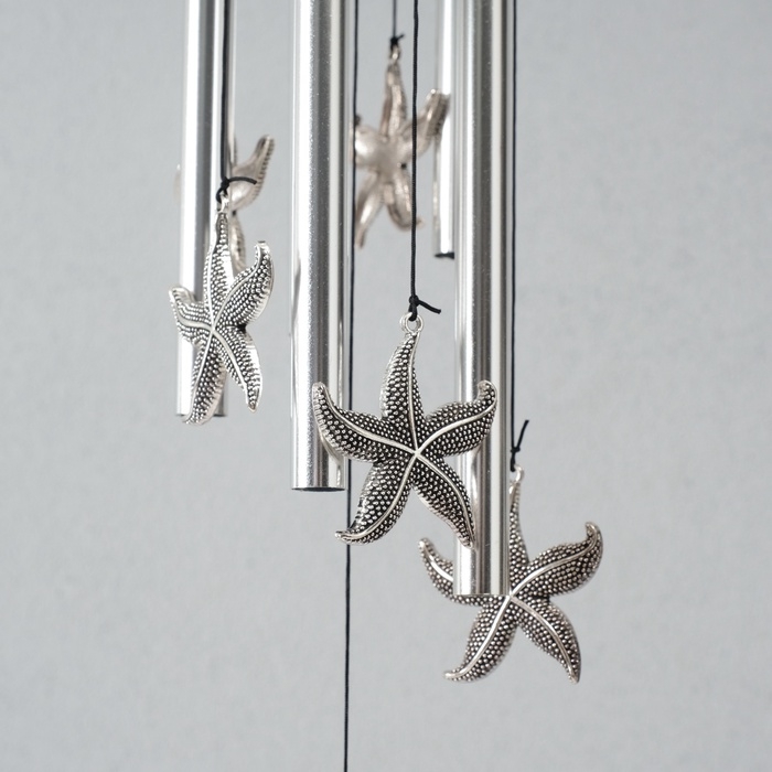 Музыка ветра металл "Морские звёзды" 5 трубок 60 см