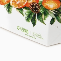 Коробка складная &laquo;Мандаринчики&raquo;, 23 х 23х 4 см, Новый год