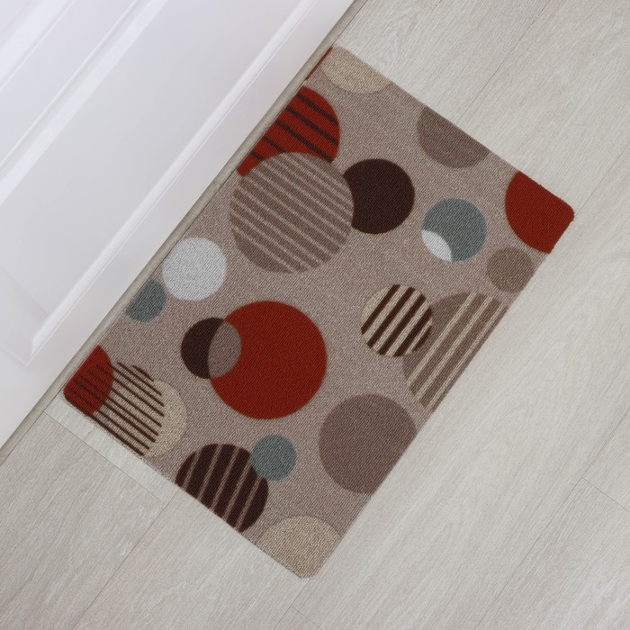 Коврик придверный влаговпитывающий Доляна, без окантовки, 37&times;58 см, цвет бежевый