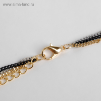 Набор 2 предмета: серьги, бусы &laquo;Унисон&raquo; накрученность, цвет золото в чёрном, 60 см