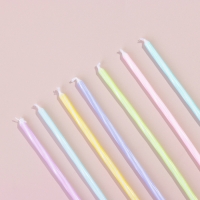 Набор свечей в торт, 7 штук, 11,5 см, разноцветные