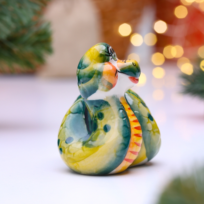 Сувенир "Питон", гжель, цвет