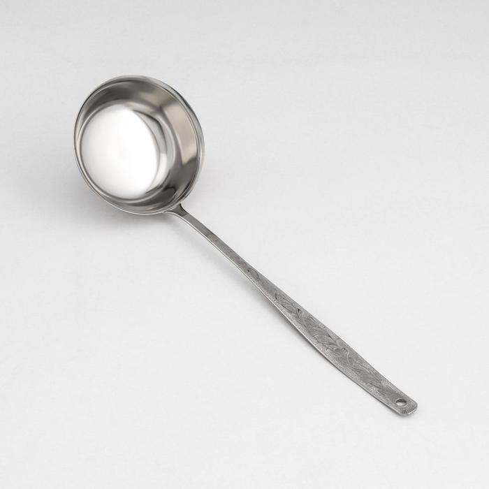 Ложка разливательная малая &laquo;Уралочка&raquo;, 30 см, d=9 см, толщина 2,5 мм (М13), упрощённой обработки