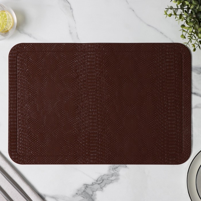 Салфетки сервировочные на стол Magistro, 2 шт, 30&times;45 см, цвет коричневый